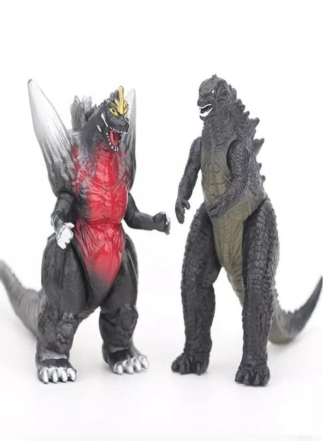 De-Lite™ Action Figures Soft Touch Vinyl Plastic Collectible Model Toys… (SpaceGodzilla & JuniorGodzilla, 2 Pieces Pack, Mini Small Size - 7cm) - Image 1